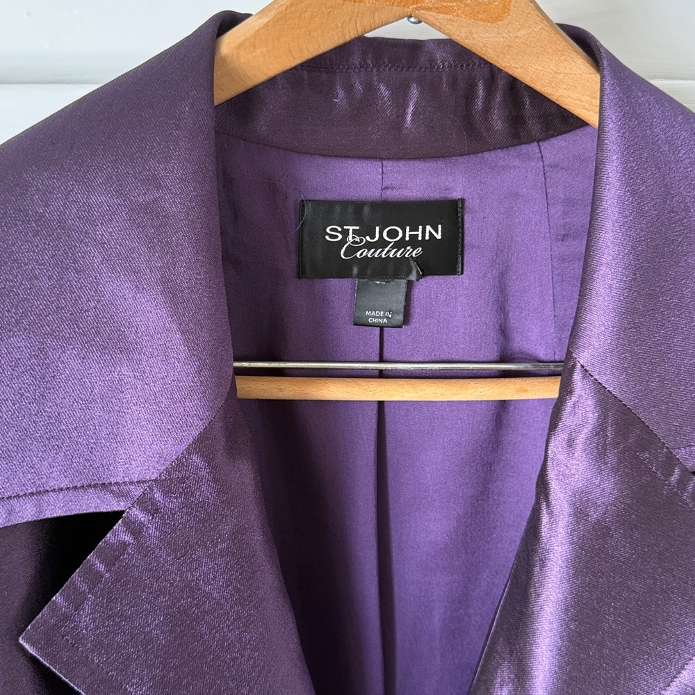St. John Purple Satin Jacket